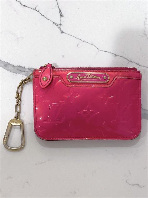 louis vuitton key holder with pink|authentic louis vuitton key pouch.